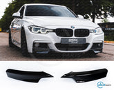 DCE Parts - Splitter Flaps for M - Sport Front Bumper BMW F30 F31 - Gloss Black - Unique Domestic Automotive