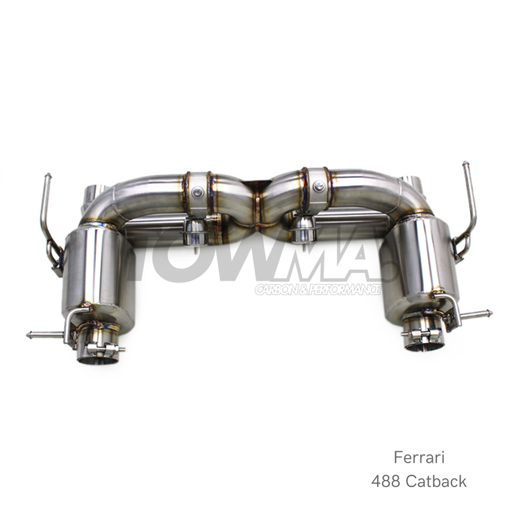 Ferrari 488 GTB Spider Pista Valved Exhaust System Titanium RVS