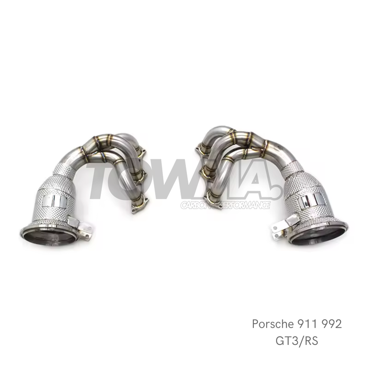 Porsche 992 GT3 GT3RS Downpipe Catless High-Flow 4.0