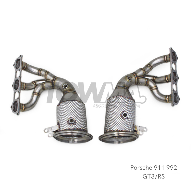 Porsche 992 GT3 GT3RS Downpipe Catless High-Flow 4.0