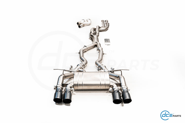 DCE Parts BMW F87 M2 Competition S55 Hybrid Catback Uitlaatsysteem met Kleppen
