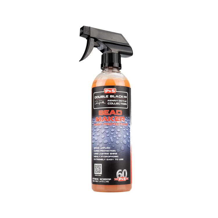 P&S Detail Products' Bead Maker Spray biedt een revolutie in autoverzorging met zijn geavanceerde polymeer-monomertechnologie voor een duurzame, waterafstotende afwerking. Transformeer de glans van je voertuig met deze veelzijdige spray, veilig ontworpen voor gebruik op natte of droge oppervlakken.