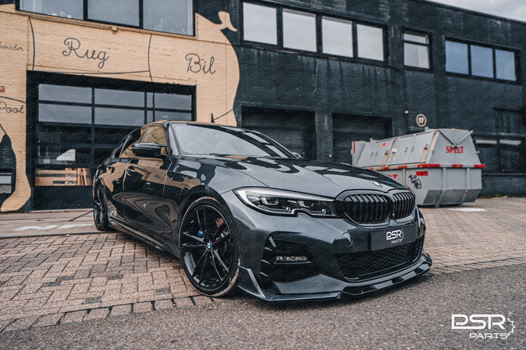 DCE Parts - 5 Piece GTS M - Sport Front Splitter - BMW 3 SERIES G20/G21 Pre - LCI - Gloss Black - Unique Domestic Automotive