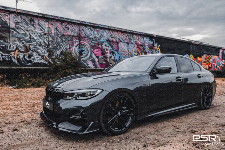 DCE Parts - 5 Piece GTS M - Sport Front Splitter - BMW 3 SERIES G20/G21 Pre - LCI - Gloss Black - Unique Domestic Automotive