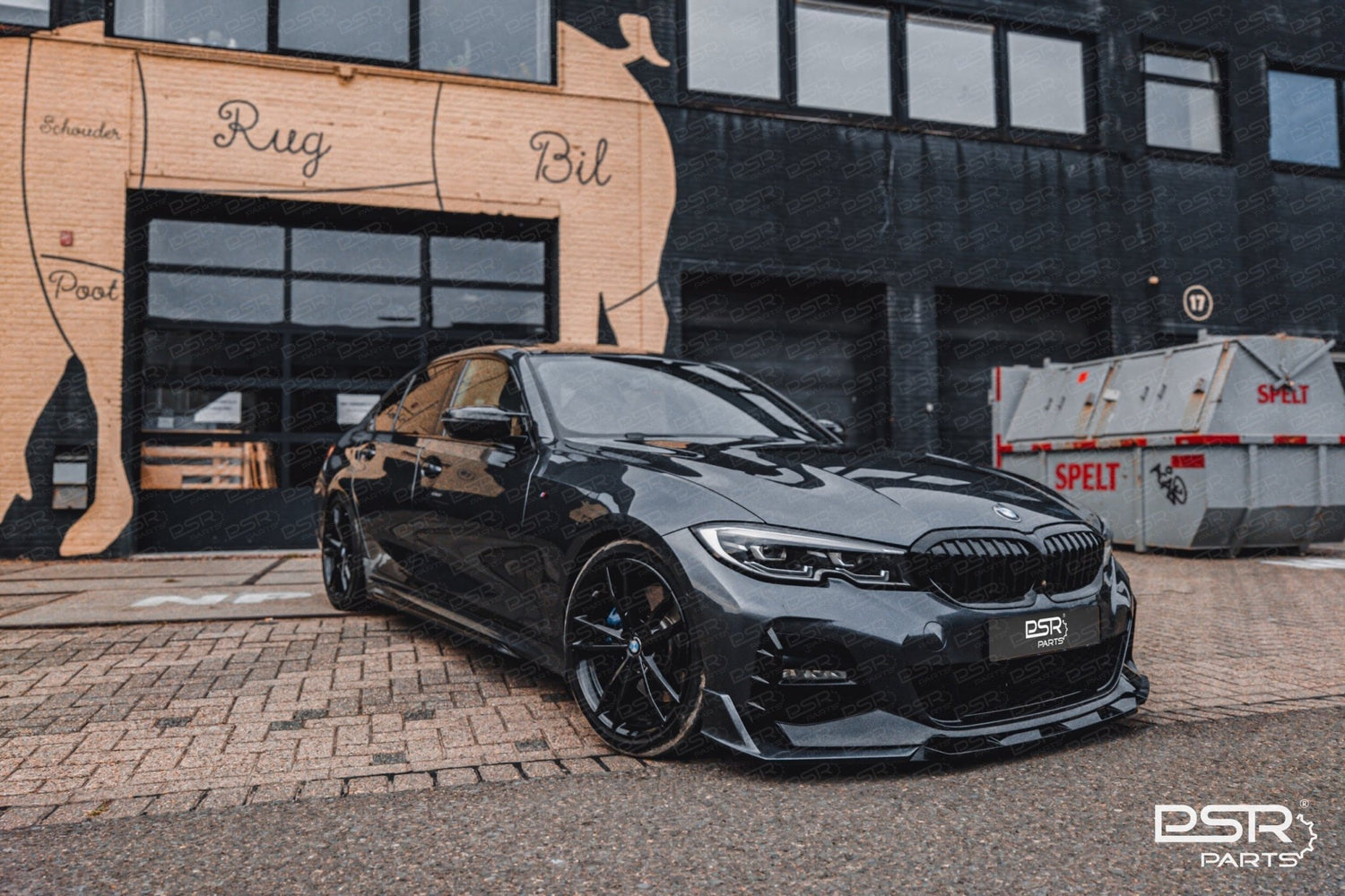 DCE Parts - 5 Piece GTS M - Sport Front Splitter - BMW 3 SERIES G20/G21 Pre - LCI - Gloss Black - Unique Domestic Automotive