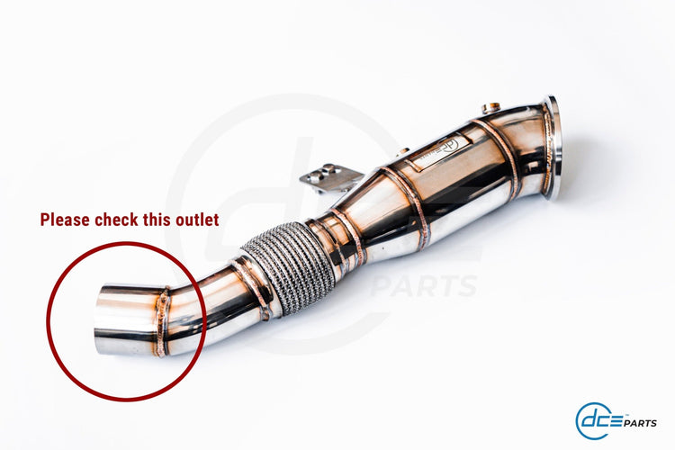 DCE Parts - 5.2 Inch B58 Downpipe - F & G Chassis - BMW M140i, M240i, 340i, 440i, 540i, 640i, 740i & XDRIVE - (Slip On Clamp Type - Non - OPF / F - Series OPF) - Unique Domestic Automotive