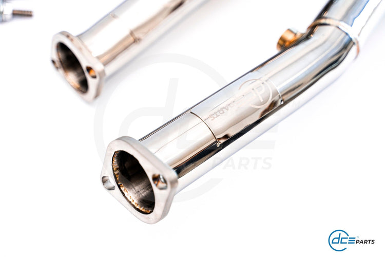 DCE Parts - EURO Spec Catless Race Headers for BMW N52 N53 128i 325i 328i 330i X1 E84 E81 X5 E70 E82 E87 E88 E90 E91 E92 E93 - Unique Domestic Automotive