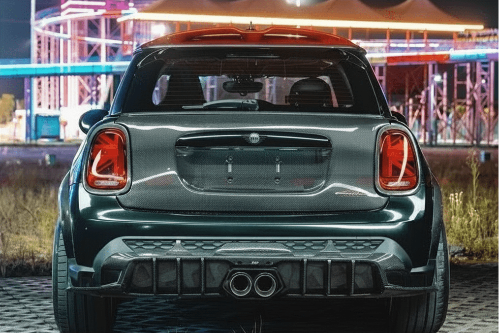 MINI F56 JCW Tailgate Rear Cover Carbon Fiber YISO Lower Vent LCI 2022 - 2023 - Unique Domestic Automotive