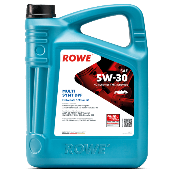 ROWE HIGHTEC MULTI SYNT DPF SAE 5W - 30 Motorolie Longlife - Unique Domestic Automotive